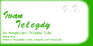 ivan telegdy business card