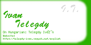 ivan telegdy business card